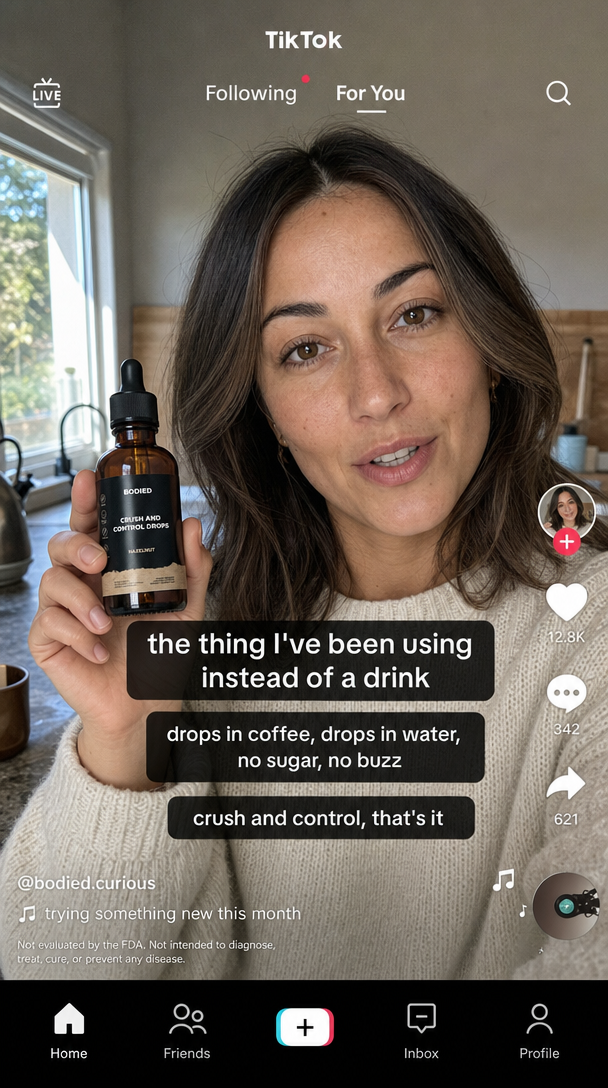 06. UGC TikTok talking head &middot; Sober curious